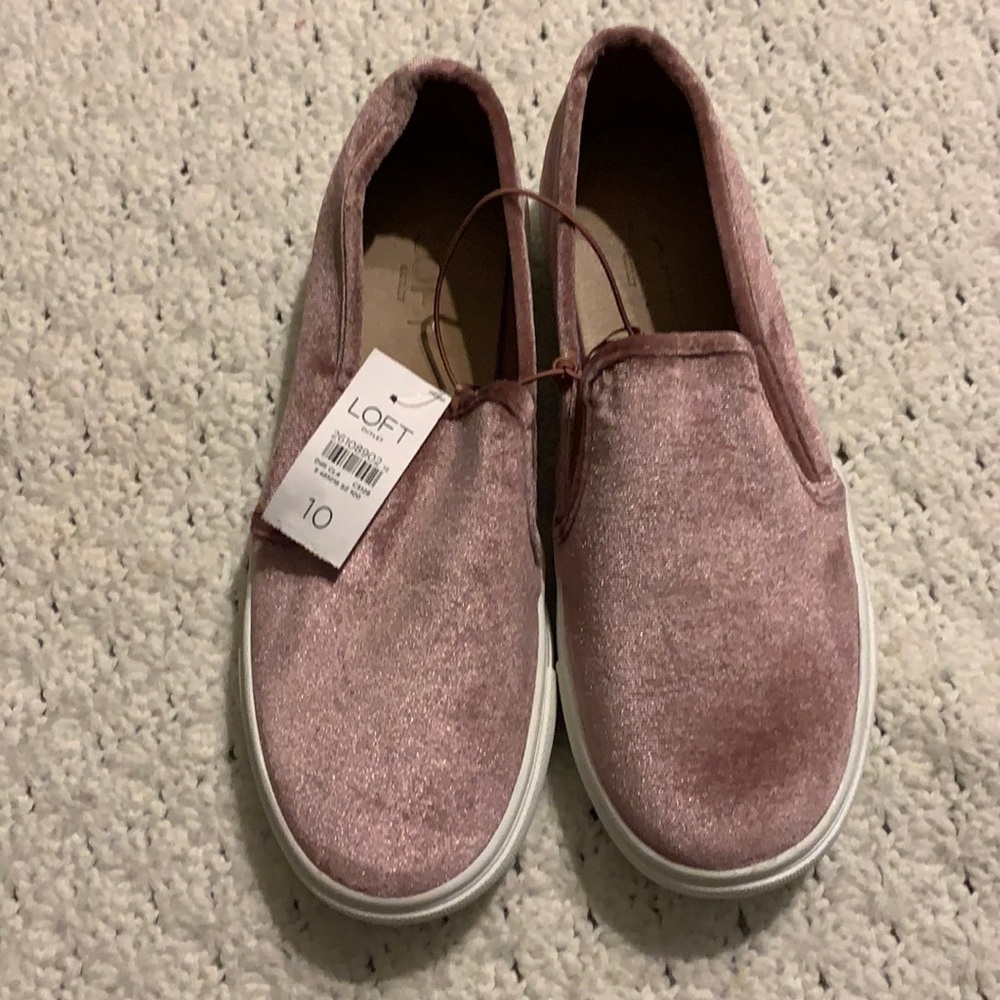 Crushed velvet loafers, sz 10 NWT
